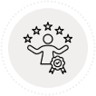 Persona con estrellas y premio